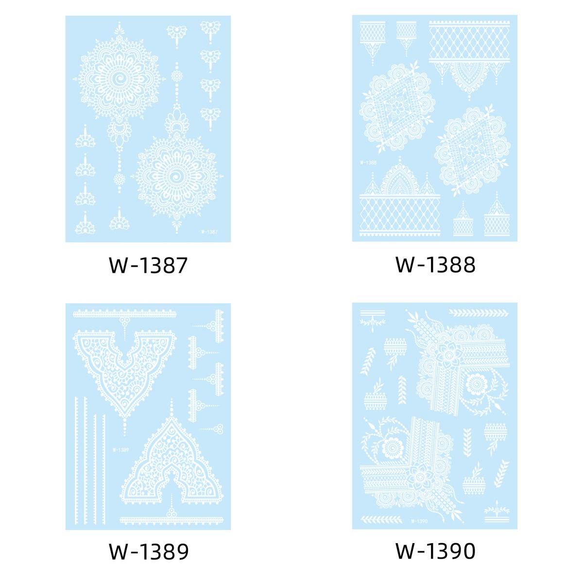 Lace Temporary Tattoo Stickers, Henna Style Hollow Design, Waterproof Non-Fading, Gentle Skin Friendly, Perfect for Weddings