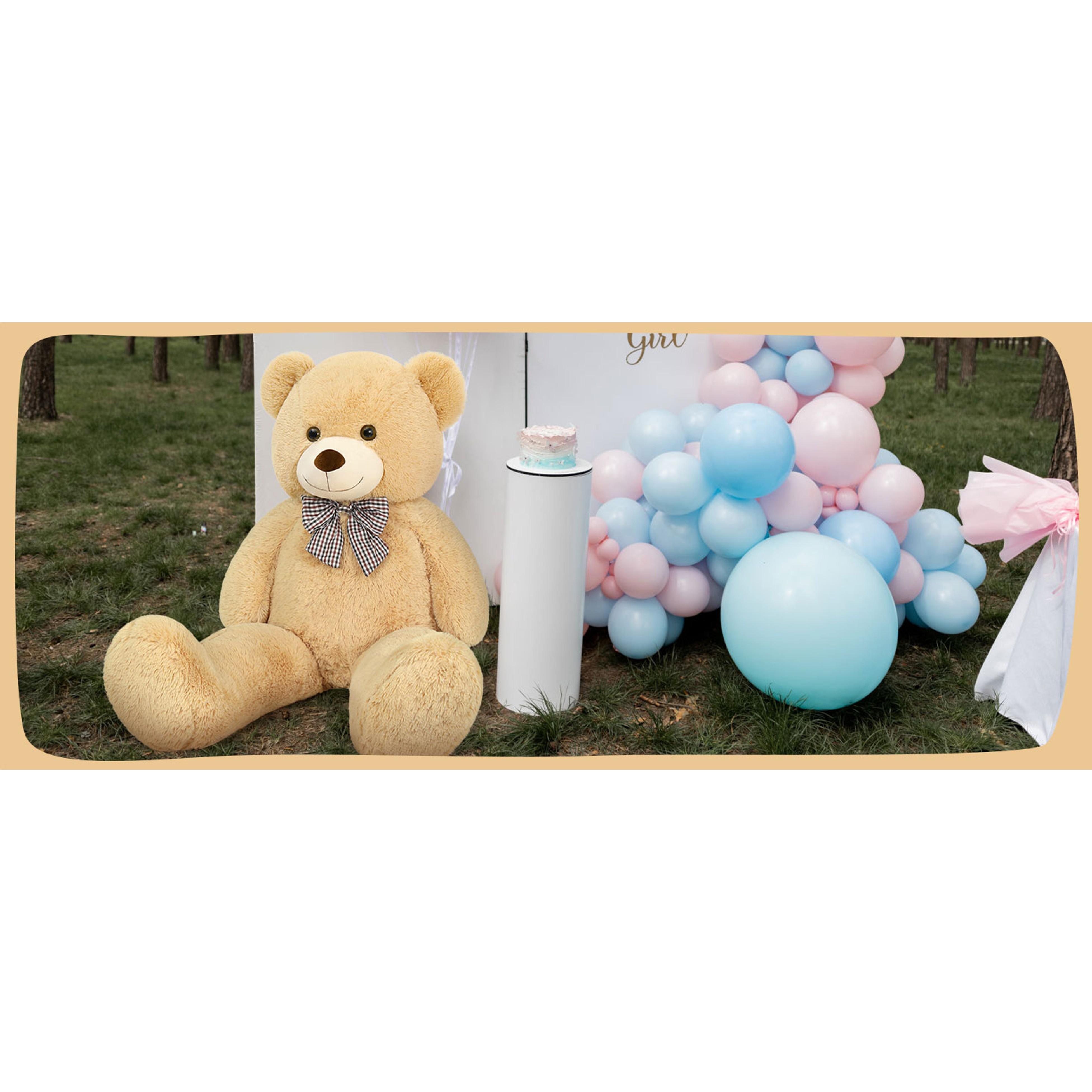 Giant Teddy Bear 4 Feet,Adorable and Cuddly Big Bear Stuffed Animal 47", Classic Teddy Bear Plush Gift Decoration for Baby Shower,Party,Birthday,Valentines Day,Tan