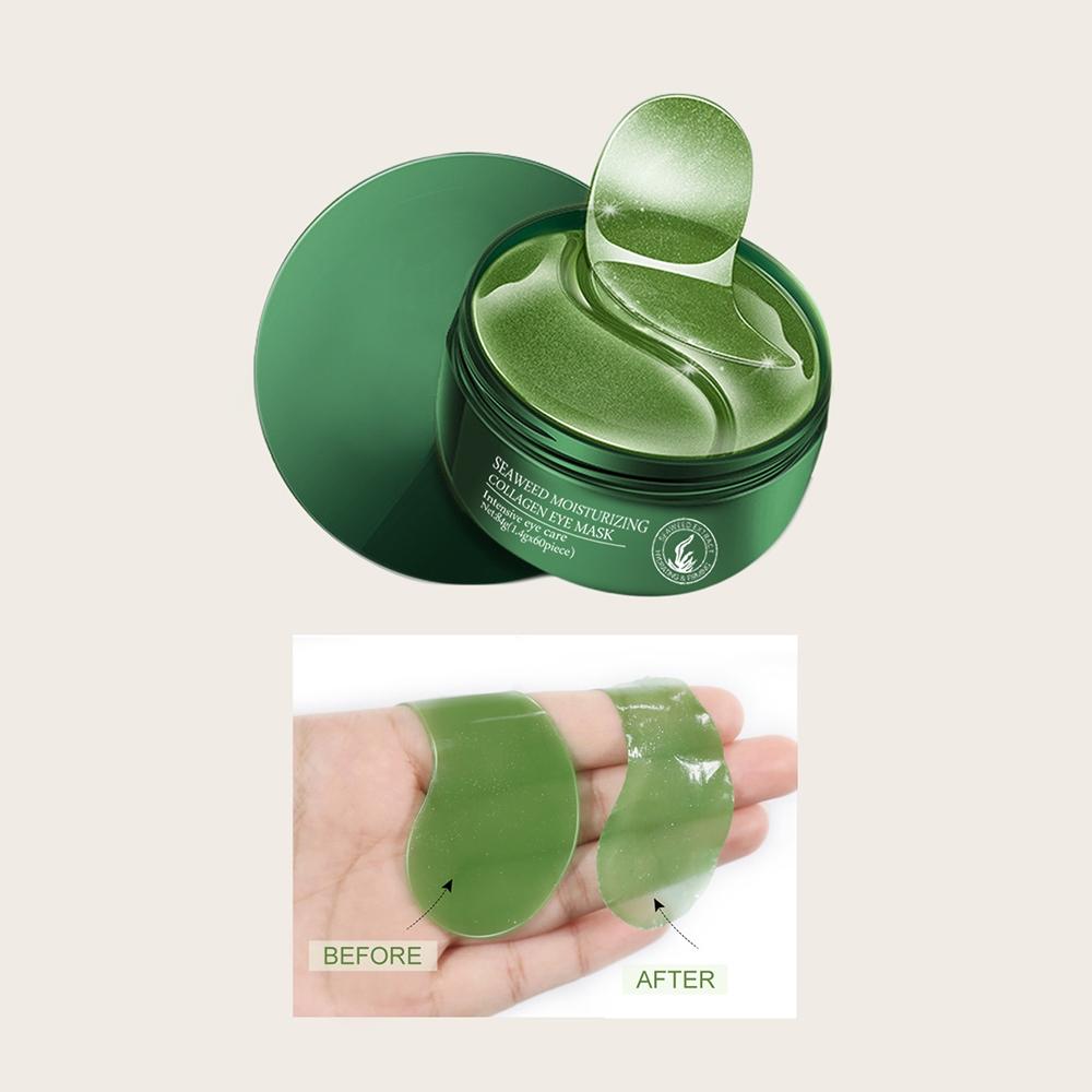 Seaweed Moisturizing Collagen Eye Mask, 60pcs/set Moisturizing Eye Masks, Moisturize Skin, Eye Care Product for Dark Circles, Puffiness