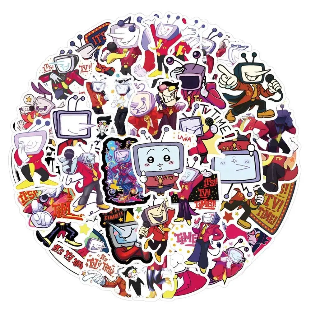 55pcs Game Deltarune Tenna Graffiti Stickers Suitcase Stationery Laptop Computer Guitar Cell Phone DIY Decorate Decals