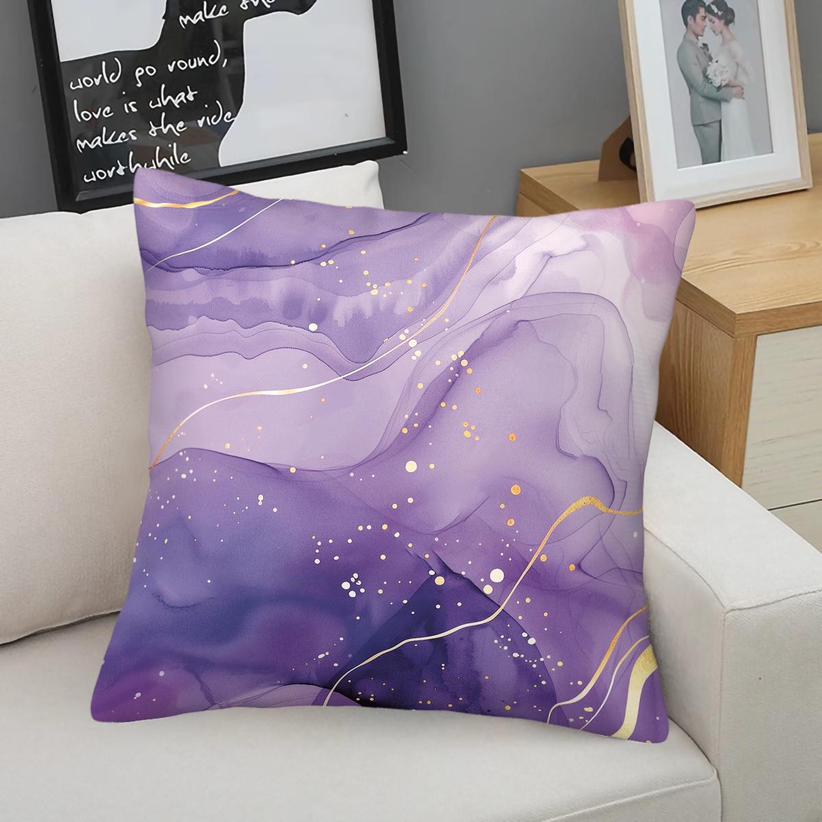 Marble Print Throw Pillow, Modern Luxury Decorative Pillow, Soft Square Cushion with Zipper Closure, Ideal for Sofa, Living Room and Bedroom Decor, Perfect Gift for Fluid Art Enthusiasts