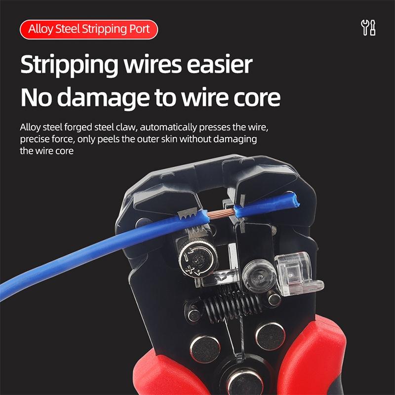 Three-In-One Multifunctional Automatic Wire Stripper Tool, Mechanical Repair, Men's Work Equipment, Building Tools, Cable Cutter, Multi-Function Pressing, Wirecutters