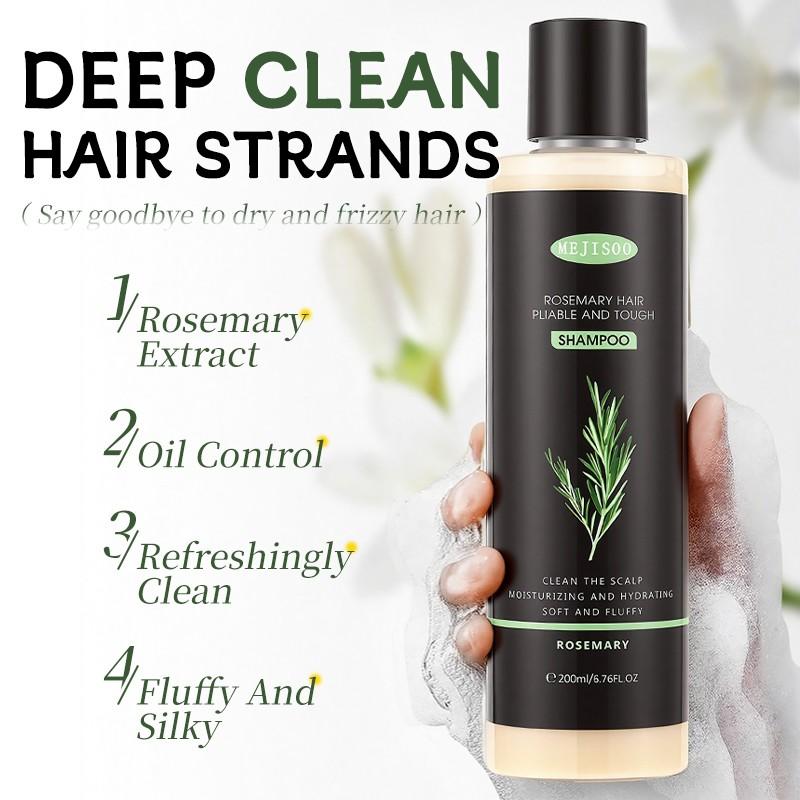 Mejisoo Rosemary Shampoo, Oil Control and Dandruff Removal, Improves Flat Hair, Volumizing, Rosemary + Polygonum + Ginseng Extracts