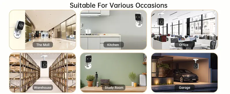 Mini Window Camera for Home, Cloud&SD Card Back up, Color Night Vision, 24/7 Recording, 3 Easy Installation Steps, Safety Water Proof