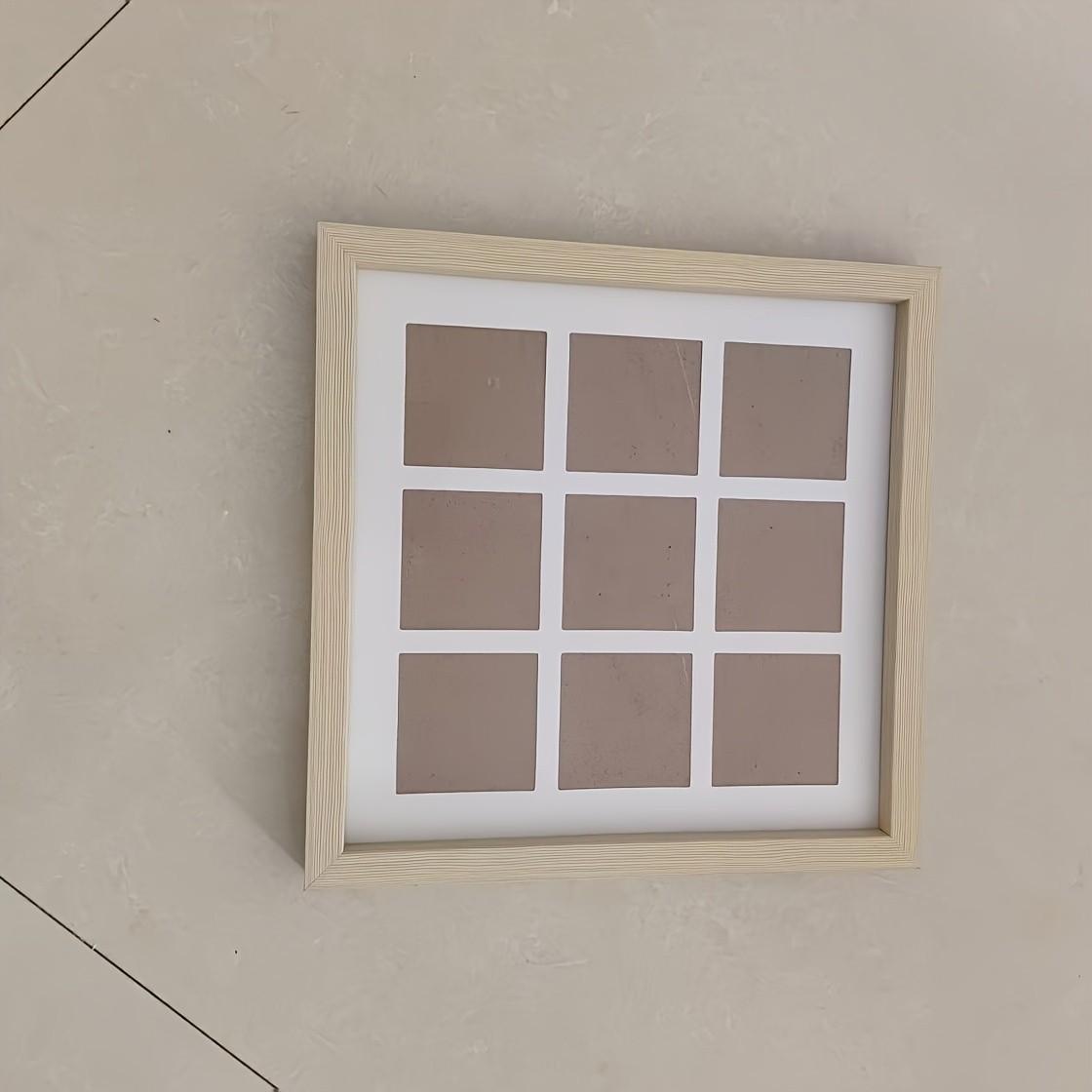 9-Grid Photo Frame, and Grid for Art Display, Home Decor for Living Room, Bedroom, Study, Dining Room, Unique Desktop Memory Art