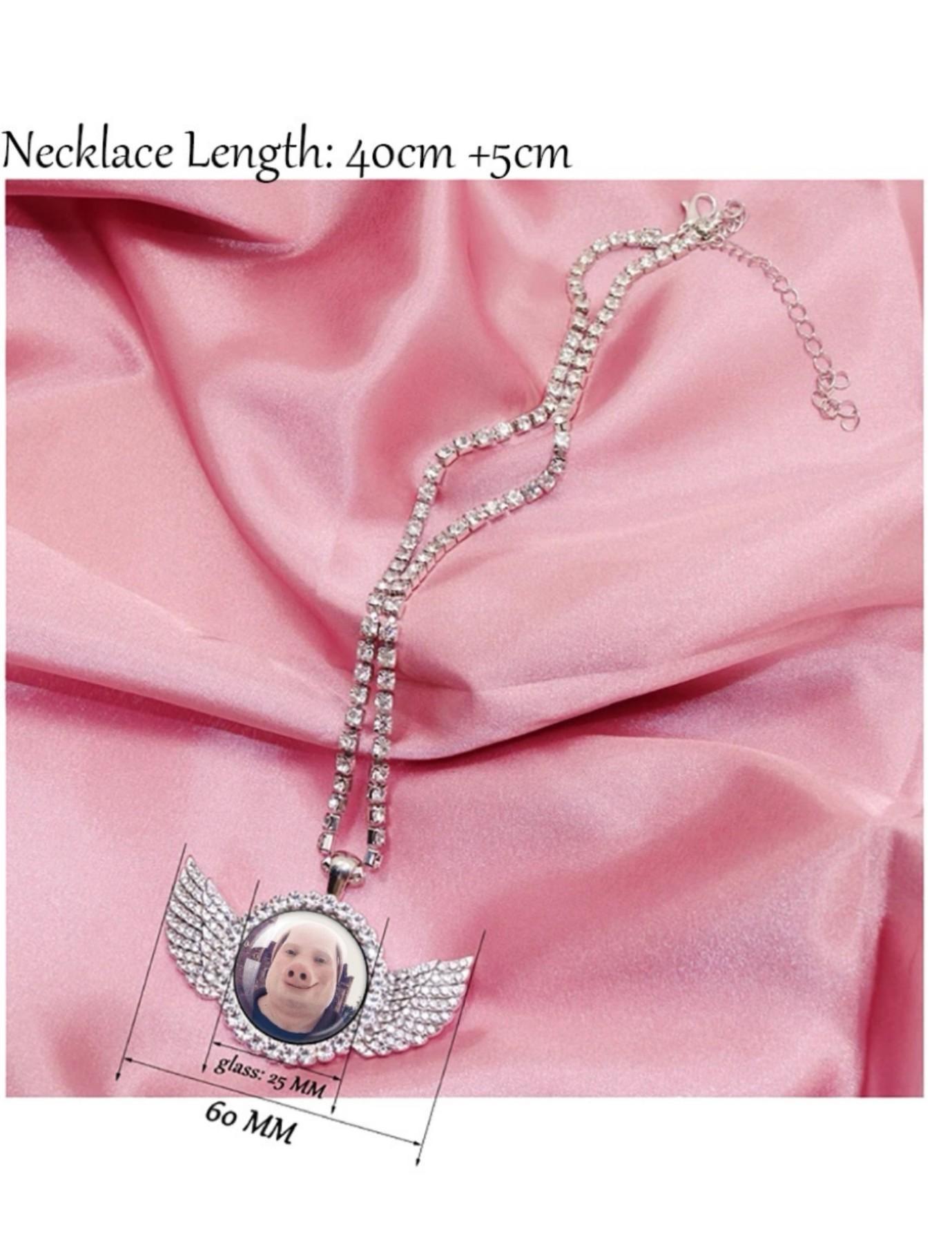 John Pork Calling Necklace, Funny Pig Theme Meme, Phone Call Pendant, Trendy Chain Jewelry, Perfect Gift for Pig Lovers