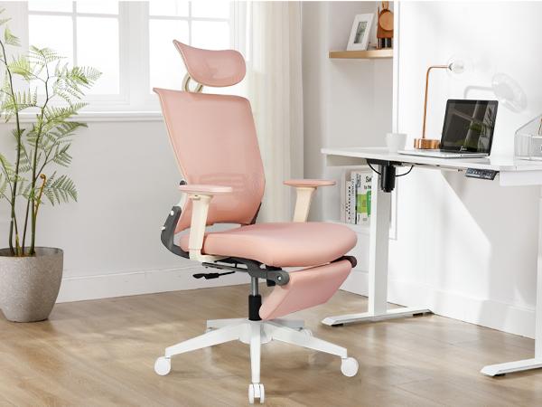 【TikTokShopBlackFriday】FlexiSpot Foldable Ergonomic Office Chair with Footrest | High-Back Computer Chair with 2D Headrest, Mesh Back, Sponge Seat, Adjustable Lumbar Support, and 2D Armrests | Ideal for Home Office