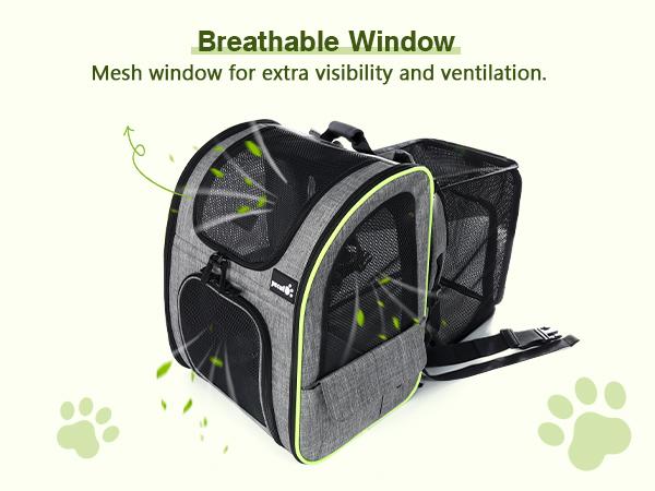 Pecute Expandable Cat Backpack with Breathable Mesh for Cats Small Dogs Puppies
