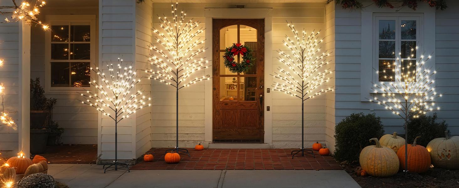 Lilypelle LED Lighted Trees for Christmas Indoor and Outdoor Decoration, 5Ft Warm White Light Metal Twinkling Tree for Holiday Party Home Yard Patio Decor, 8 Lighting Modes and Waterproof Lilypelle LED Lighted Trees for Christmas Indoor and Outdoor Decoration, 5Ft Warm White Light Metal Twinkling Tree for Holiday Party Home Yard Patio Decor, 8 Lighting Modes and Waterproof