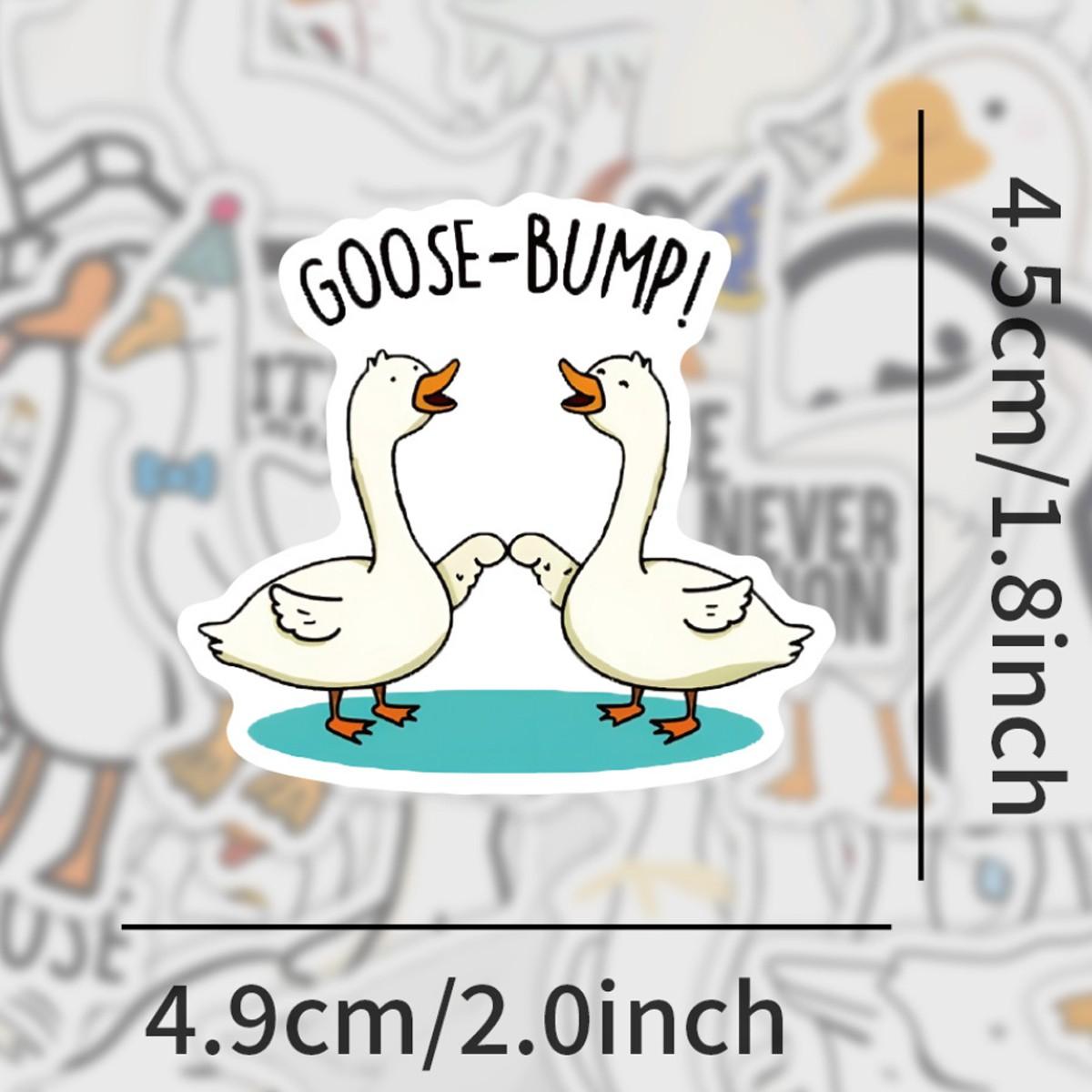 1Pc 54PCS Cute Goose Stickers Funny Cartoon Meme Funny Animal Quotes Waterproof Vinyl Decals Aesthetic Graffiti Sticker Pack with Quotes for Laptop Water Bottle Phone Case Skateboard Helmet Scrapbook DIY Decor Gift Spring Summer Party Supplies