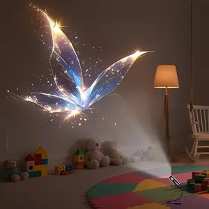 Portable USB bulb projector lamp, featuring a whale, three butterflies, a jellyfish and a starfish. Suitable for walls/ceilings. A gift for children's festival. A gift for children.