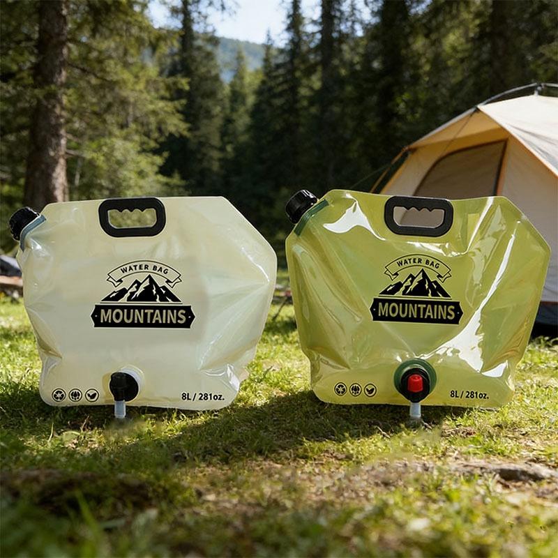 2-Pack Portable Outdoor Water Bags, Foldable Pe Square Storage Bags, Ideal for Camping, Picnics, and Travel, Durable and Lightweight Design