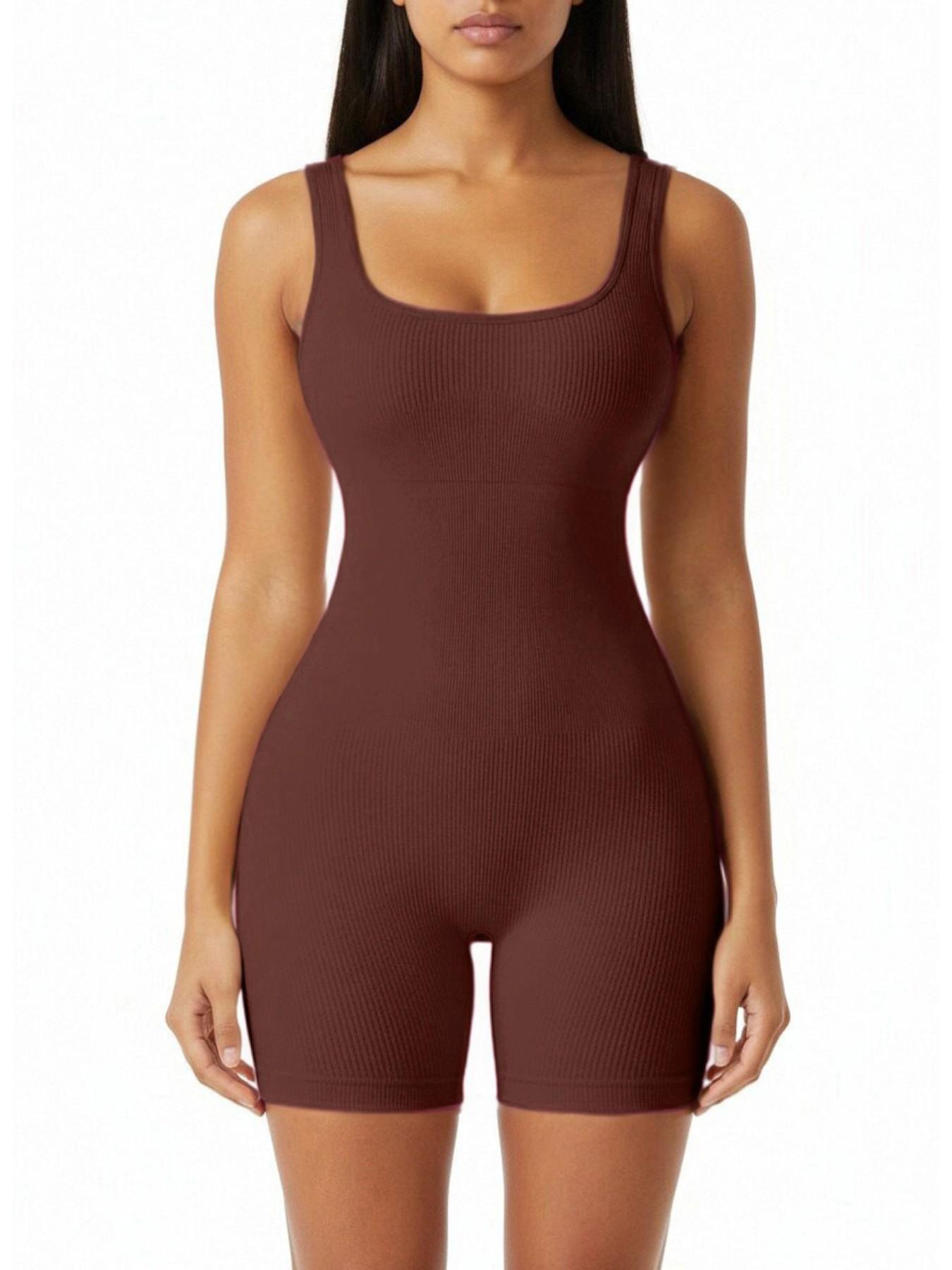 Women's High-End Body Shaping, Gym Yoga Pilates Shorts, Outdoor Running Tennis, All Seasons, Multiple Colors Available, Yoga Jumpsuits, Sporty Comfy Jumpsuit