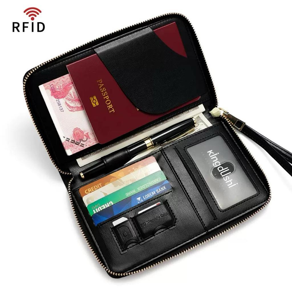 Summer Simple Plain Passport Cases, Gifts for Girlfriend, Multi-functional Zipper Travel Card Holder, RFID Blocking Card Holder, Travel or Business Trip Air ticket storage Document ,Fashion Wallet Travel Accessories 2025, Earthtone Fall Freshness,