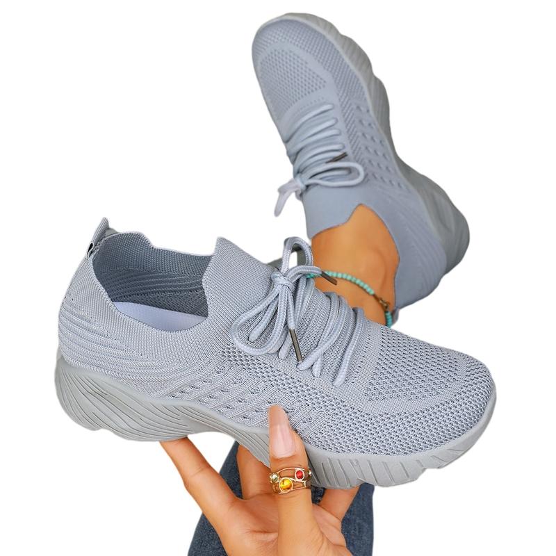 Women's Mesh All-Day Comfort Casual Sneakers - 2026 Lightweight Wide Toe Box Retro Athletic Trainers, Breathable Thick Sole Fall Footwear for Work Travel, US 5-11, Mesh/Knit