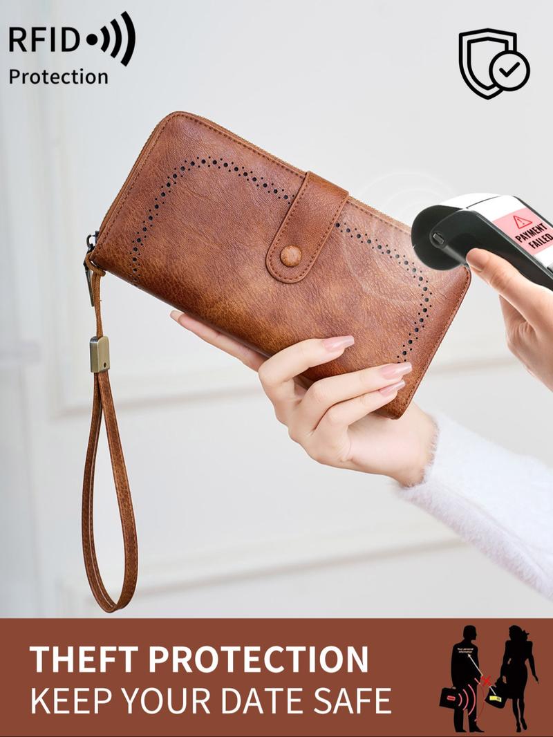 Vintage Long Wallet, Multi Card Slot Zipper Wallet, Large Capacity Multi Card Clutch Bag, Casual Trendy Versatile High-quality Daily  Card Holder Wallet, Stylish Wallet for Women & Men