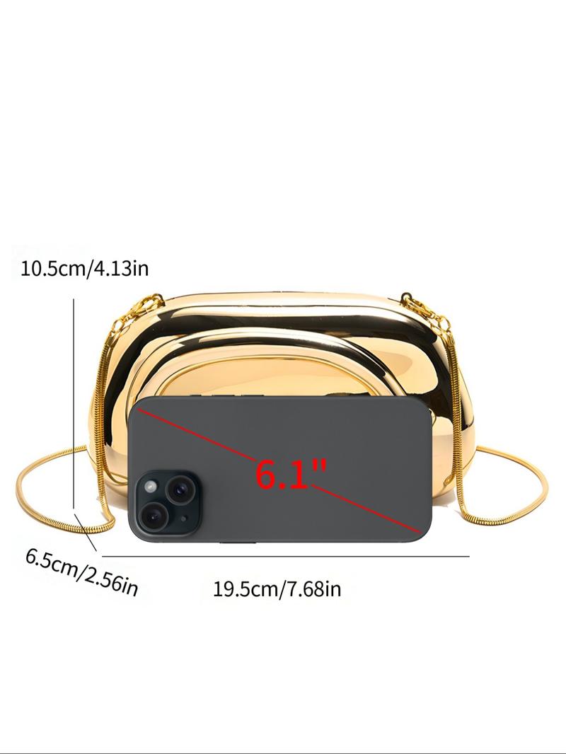 Women's Elegant Chain Strap Evening Bag, ExquisiteTrendy Clutch Bag, Fashionable Bag for Party Decoration，Christmas Gift, Valentine's Day Gift, Ideal Gift, Elegant Purse