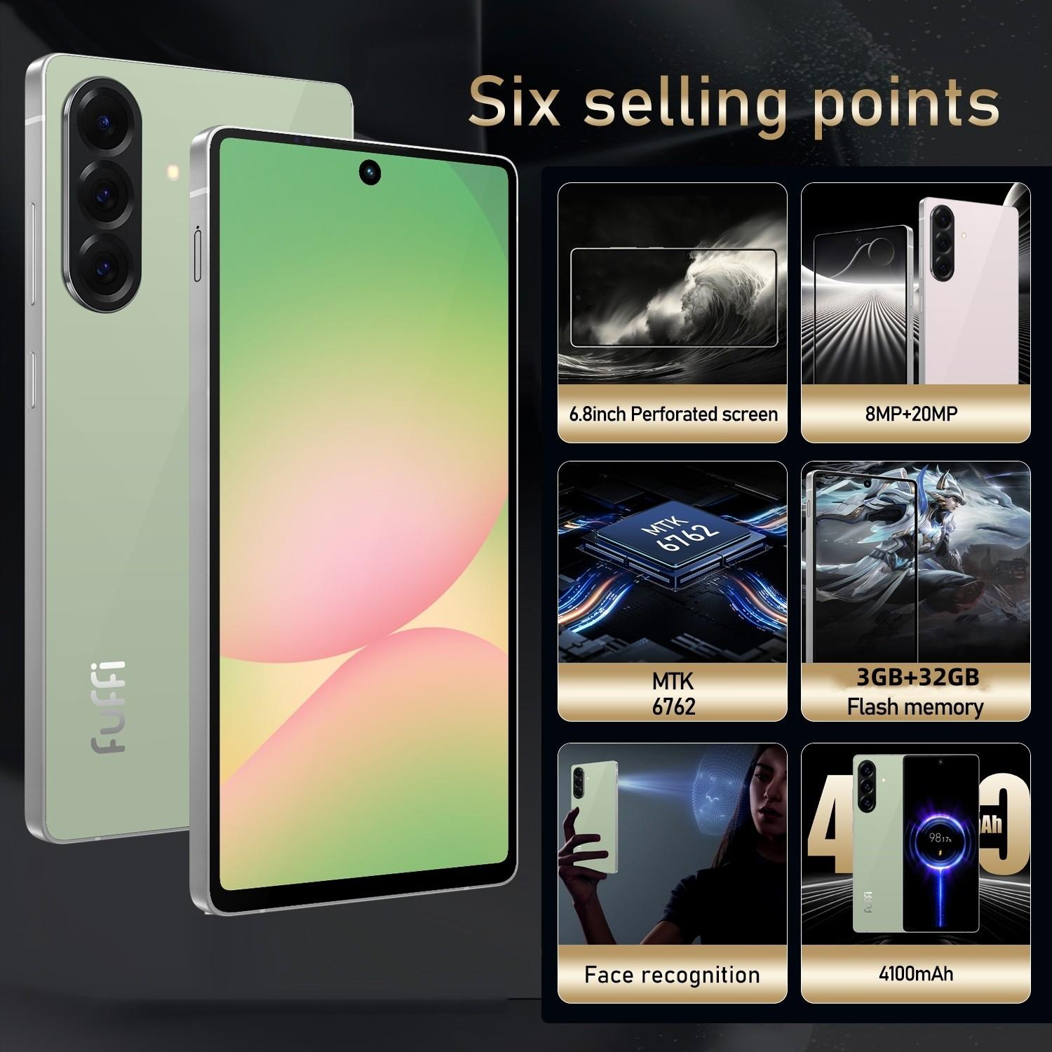 Fuffi - 6.8-inch screen, unlocks global 4G smartphones, 3+32GB ROM, 8+20MP pixels, 4100mAh battery, dual SIM, stylus function, GPS navigation, Android 12 phone