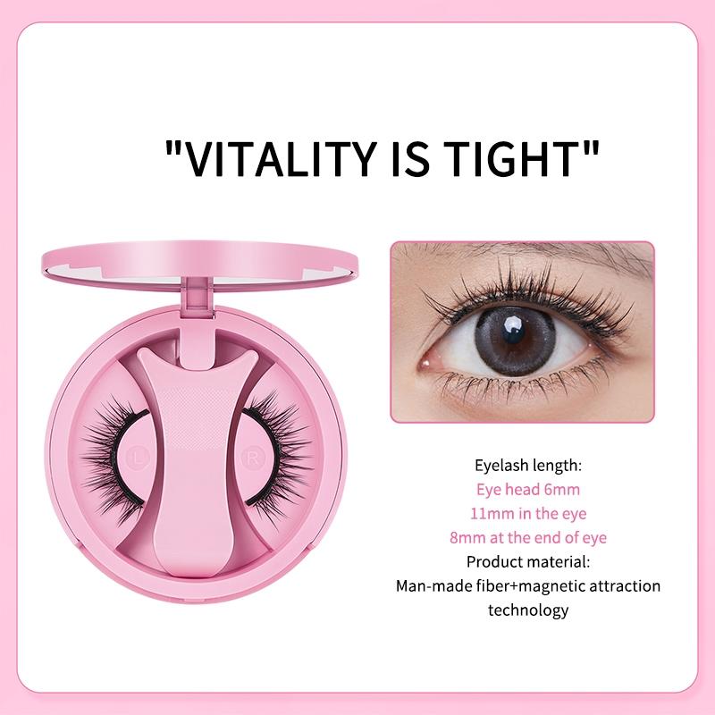 Bqi Magnetic False Eyelashes Natural Look, Quick Adhesion, Invisible Wear, All-In-One Box, Magnetic Fake Lashes for Everyday Use