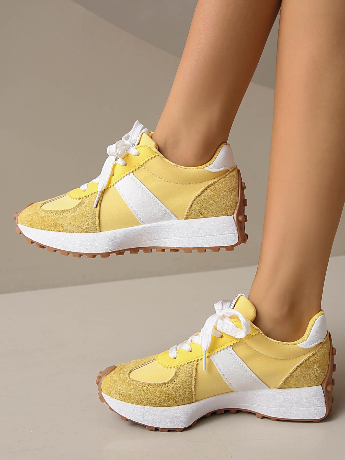 Women's Casual Vintage Sport Shoes, Colorblock Design, Student Flats, Perfect Holiday Gift Choice, Small Waist Comfortable Women's Shoes, Lightweight Casual Sneakers1123