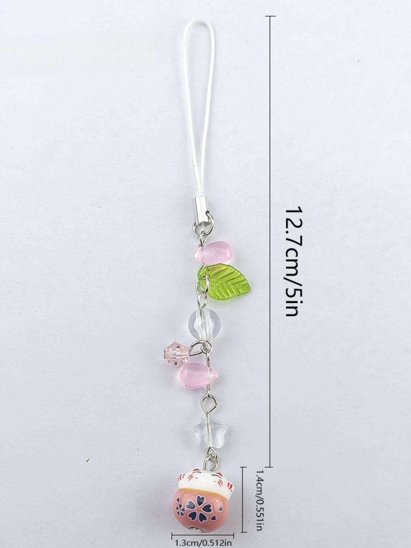 Studio Ghibli My Neighbor Totoro and Four-Leaf Clover Lucky Four-Leaf Clover Phone Charm Guben Chain INS Style Keychain