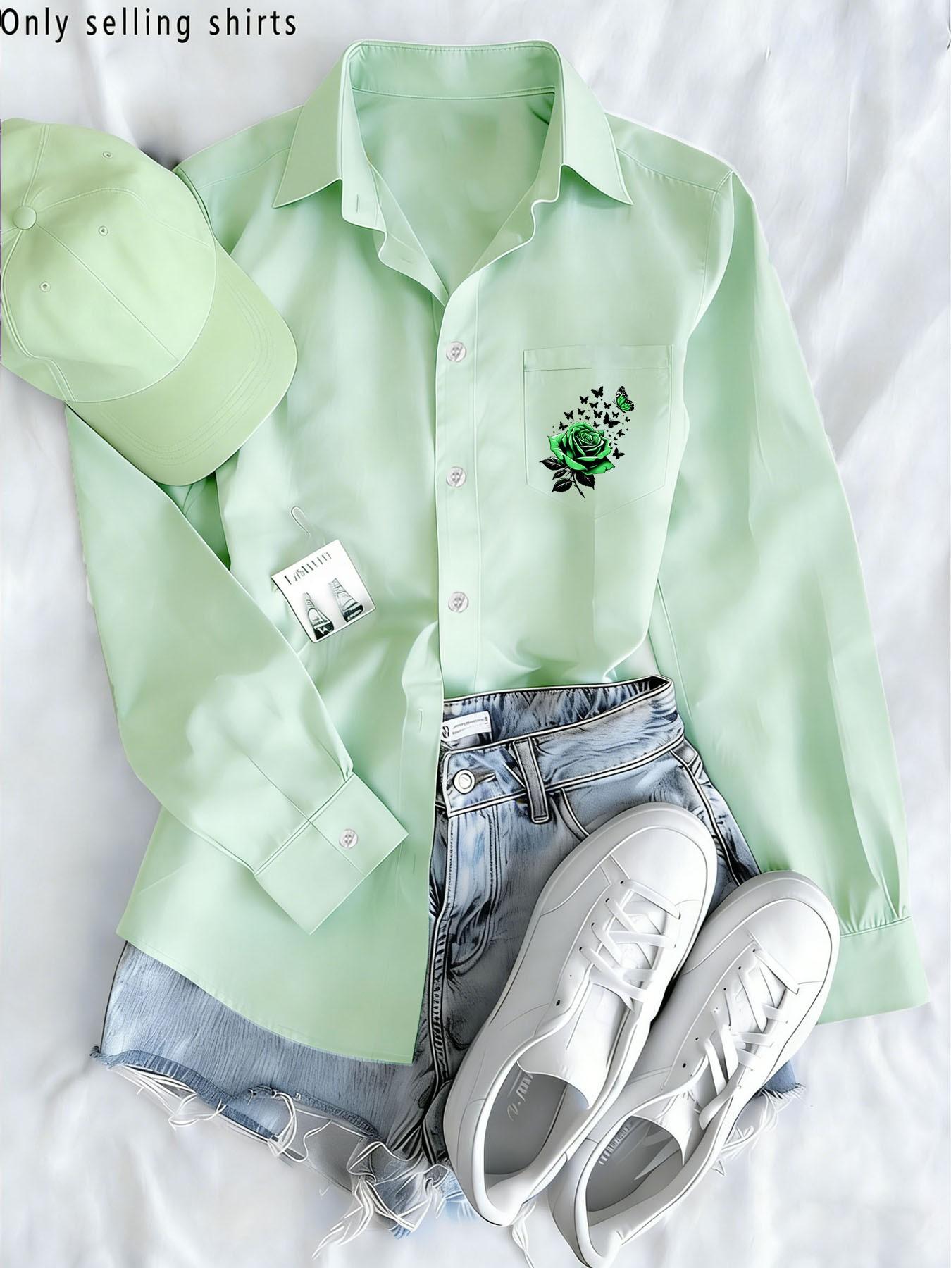 Women's Long Sleeve Shirt Spring Fall Simple Blouse, Sun Protection Top, Pocketed Long Sleeve Shirt, Versatile Daily Wear