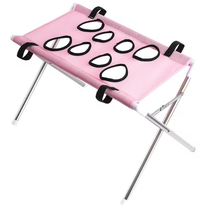 Multi-Functional Pet Grooming Hammock with Bath Support Rack, Ideal for Cat & Dog Bathing and Nail Trimming