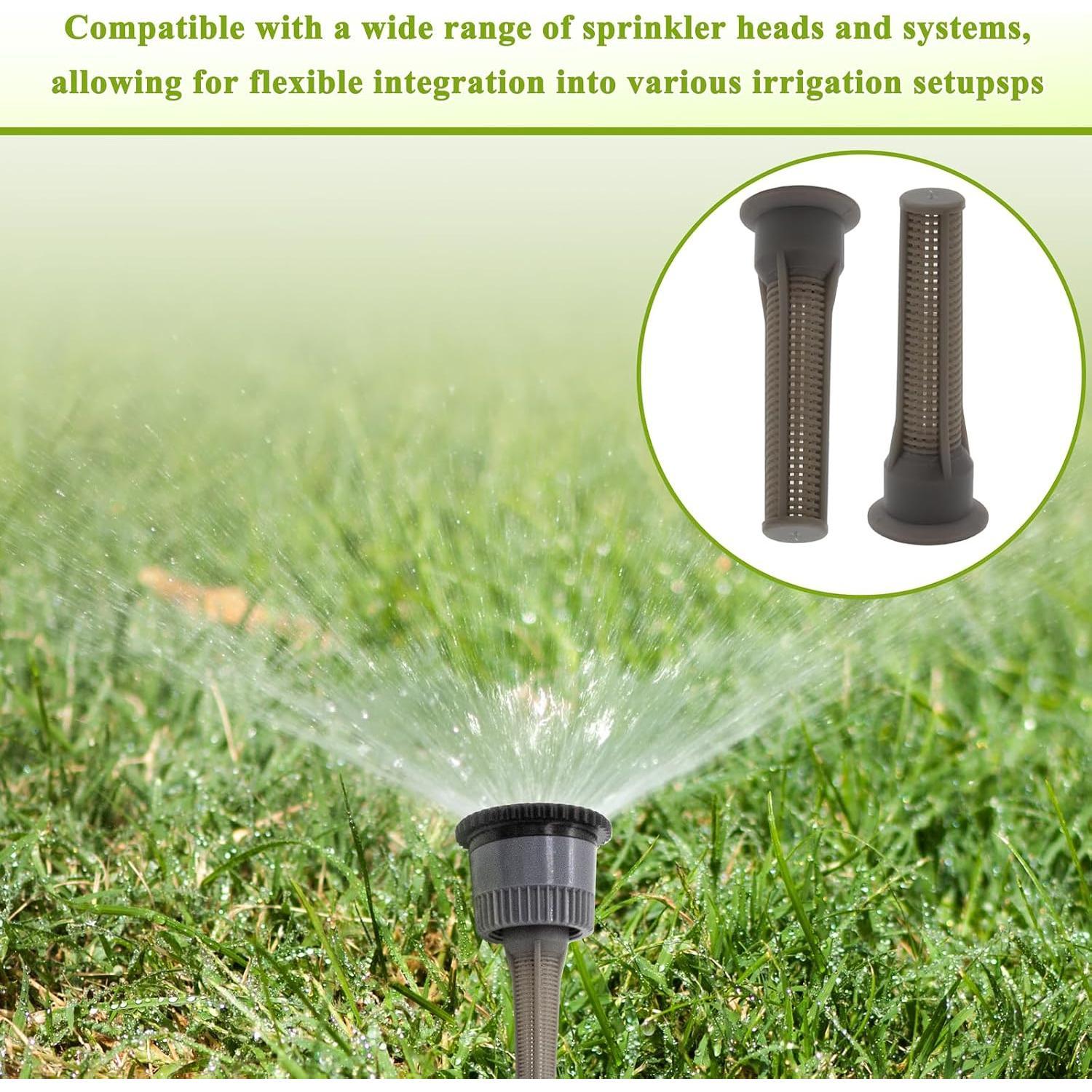 30 Pack  Sprinkler Nozzle Filters Variable Arc Nozzle  Pop Up Sprinkler Heads  Irrigation Filter Compatible with Hunter, RainBird Sprinklers   (Brown)