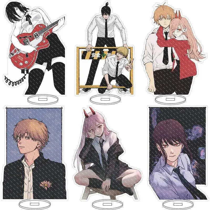 2026 New hot item 16CM Anime Figure Chainsaw Man Power Makima Denji Reze Higashiyama Kobeni Mitaka Asa Hayakawa Aki Cos Acrylic Stand Ornaments