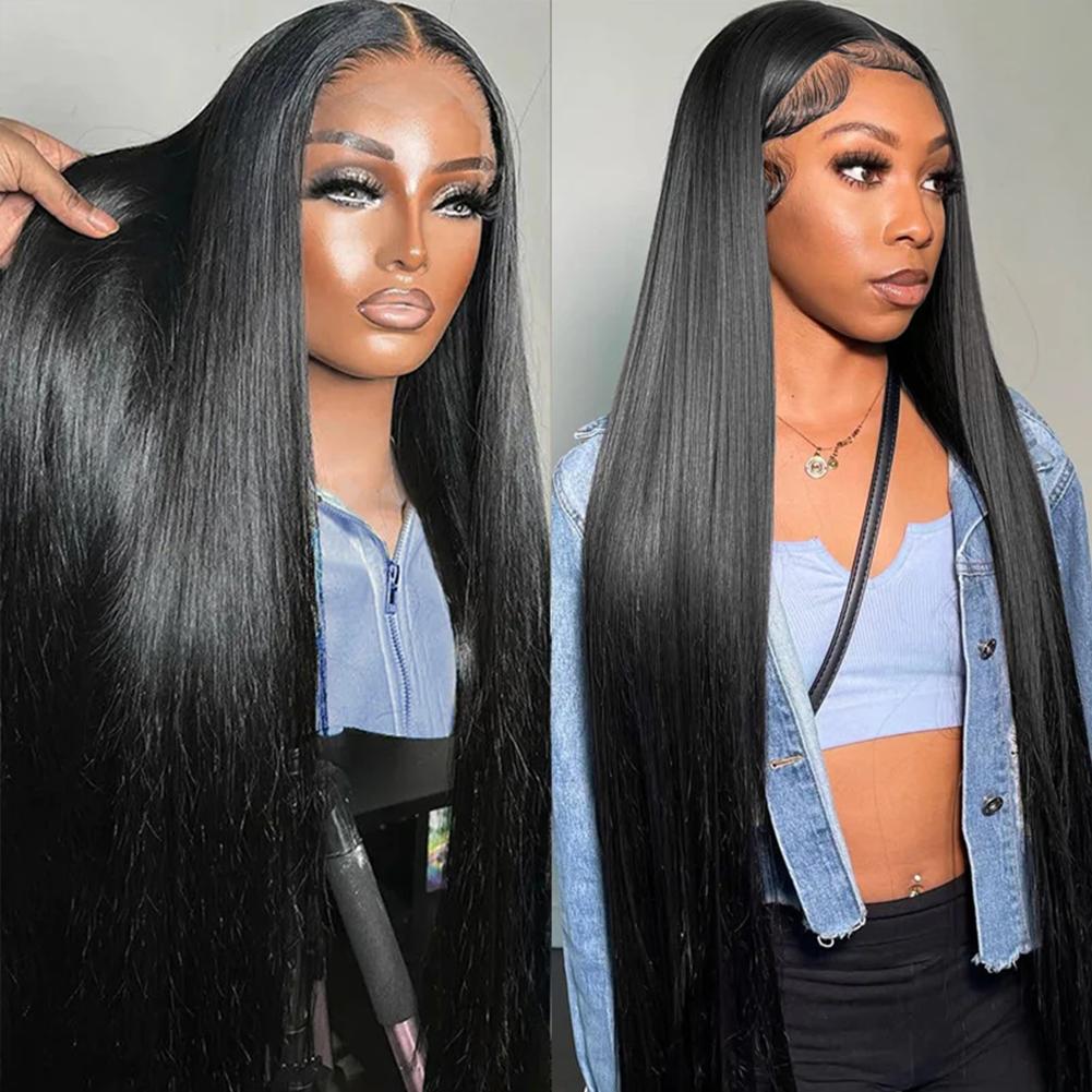 Bling Hair Clearance 13x4 13x6 Transparent Lace Front Wig Human Hair 13X6 HD Lace Frontal Wigs Human Hair Pre Plucked with Baby Hair 180% Density Wigs Human Hair