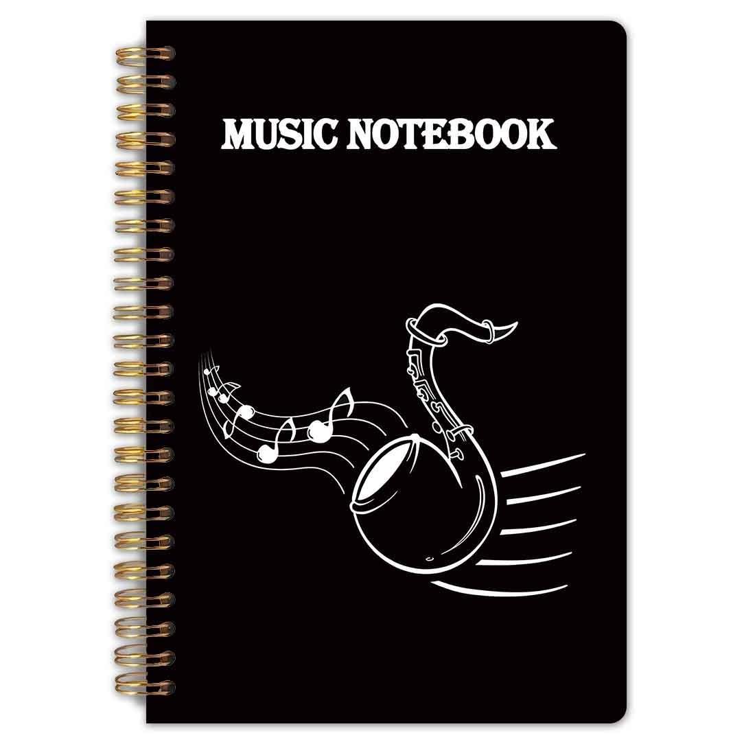 1 Music-themed Notebook - A5 size (5.5x8.3 inches), with horizontal lines and five-line staff on the inner pages. The durable binding is suitable for music composition and is also an ideal gift for aspiring composers.