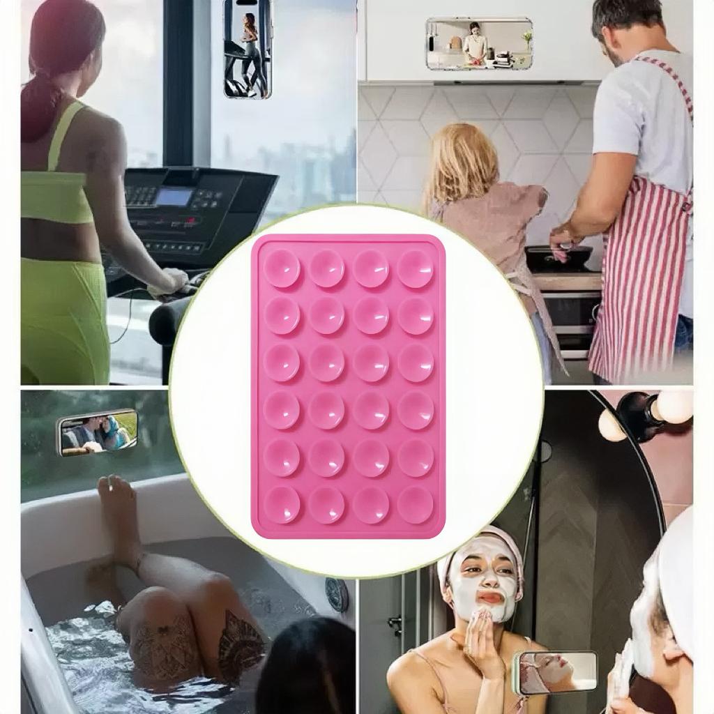 1PC 24 Double-sided Suction Cup Mobile Holder - Portable Detachable Anti-slip Grip Stand, Multi-purpose Stick, Ideal for Car Use, Fits Most Phones, Car Phone Holder Accessory