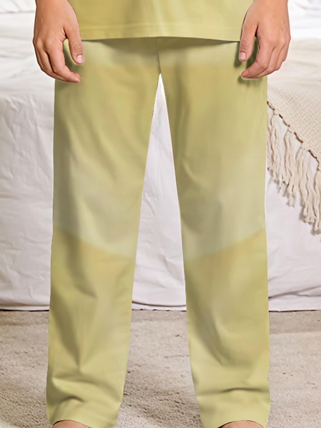 Square Boy Trendy 2-Piece Set - Boys' Digital Print Short-Sleeve Pajamas with Extended Sleep Pants, Stylish, Casual, Comfortable and Soft Pajama Set, Suitable for Boys' Sleep and Home Leisure, Perfect Gift for Boys