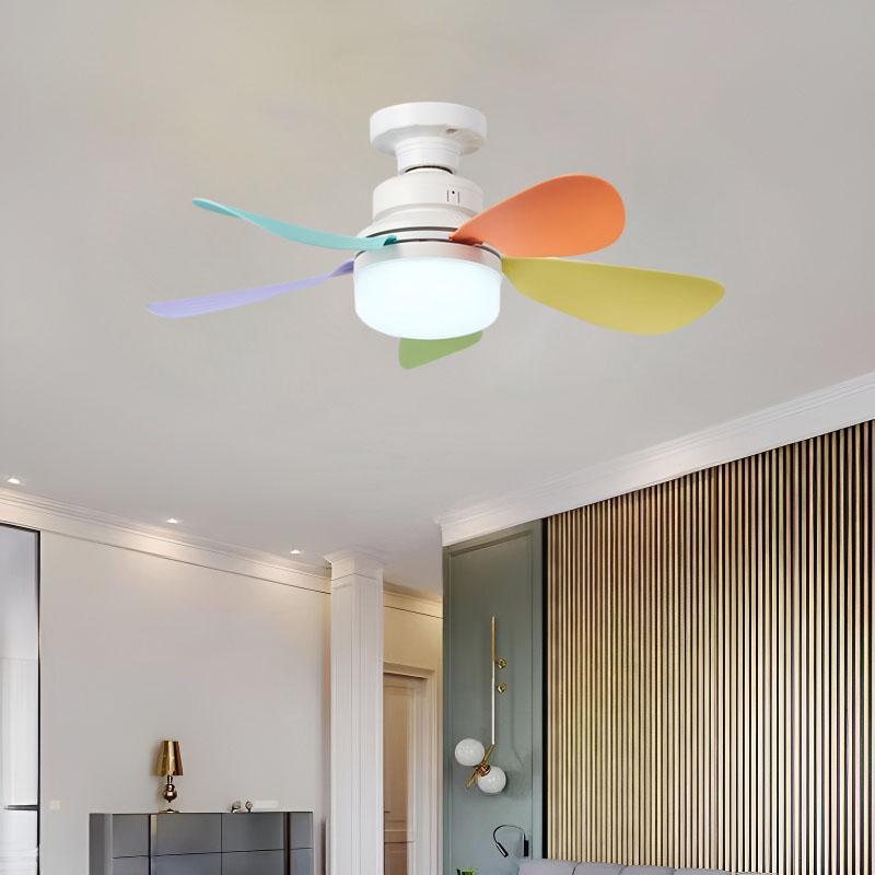 Modern E27 Screw Base Ceiling Fan Light, Quiet Wind Design, Ideal for Living Room Dining Bedroom, Energy Efficient F Rating