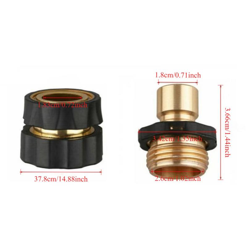 Garden Hose Quick Connector, 3/4 Inch Male and Female Garden Hose Fitting Quick Connector
