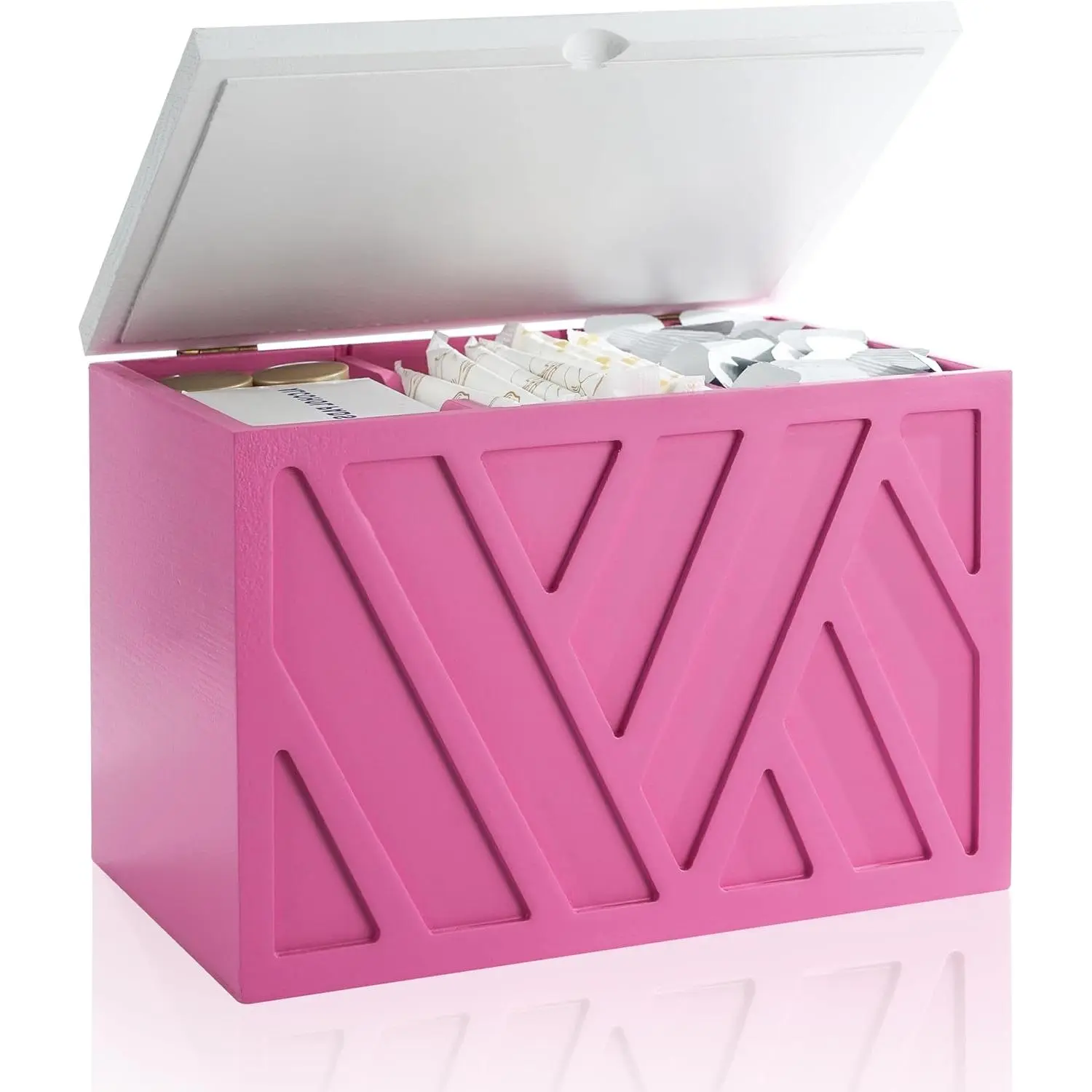 Tampon Holder for Bathroom Decor, Tampon Organizer with Lid | Feminine Product Organizer,  Week Tampon Storage,  Pad and Tampon Organizer for Toilet Organizer -