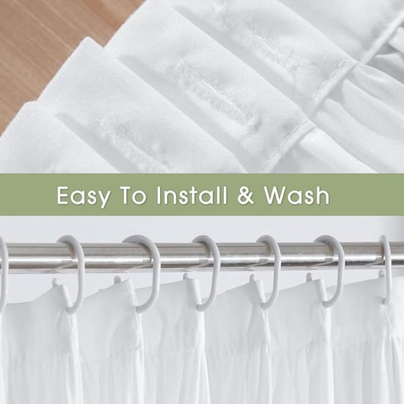 Vintage Ruffled Shower Curtain, 72x72 Inch, Soft Polyester Fiber, Artistic Patchwork Design, Easy Hanging with Eyelets