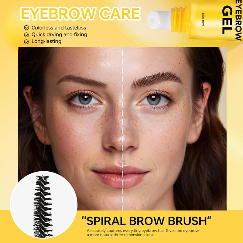 Wild Eyebrow Gel Natural Setting Liquid Transparent Colorless Soft Jelly Shaping Brow Wax, Brow Styling Gel, Long-Lasting Hold, Easy Application