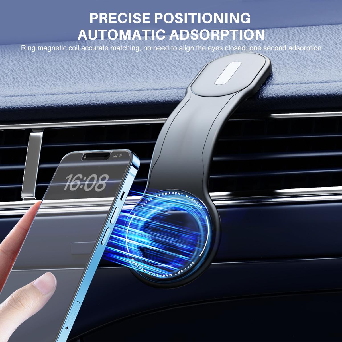 360° Rotatable Car Magnetic Phone Holder, Car Navigation Holder Vacuum Adsorption &Magnetic Adsorption Double-sided,For Windshield and Dashboard,Kitchen,Bedroom,Office,Multifunctional Phone Accessories for iPhone & Android Smartphone,Christmas Gift