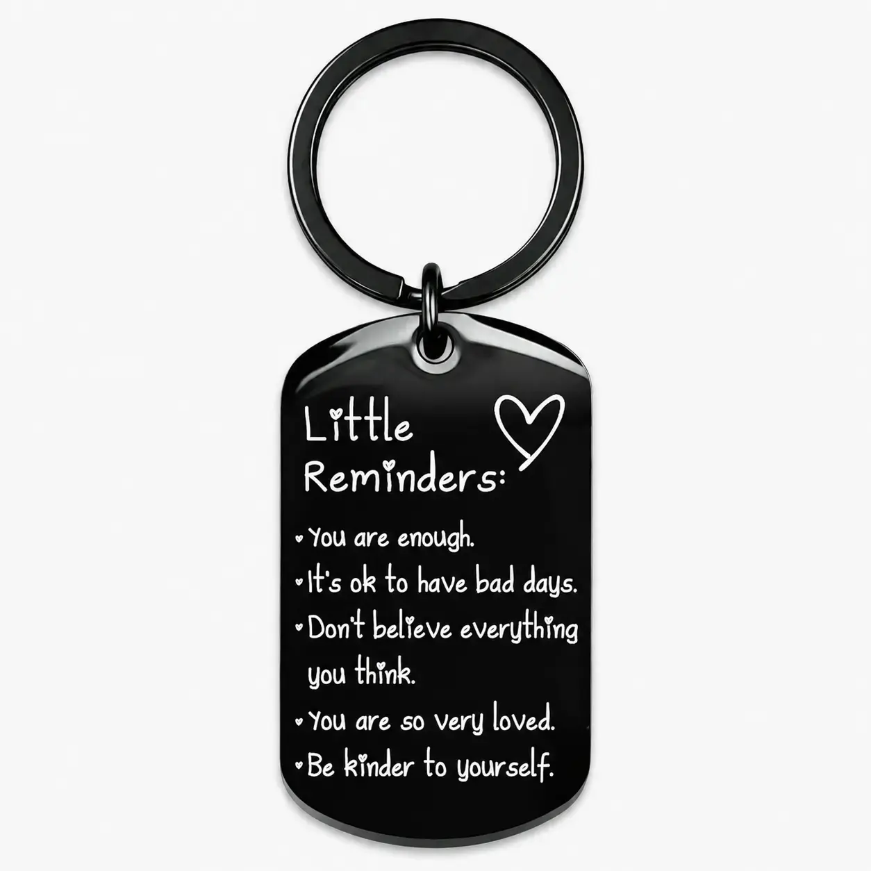 Little Reminders Keychain for Women Men, You Are Enough Inspirational Keyring, Uplifting Gift for Friends