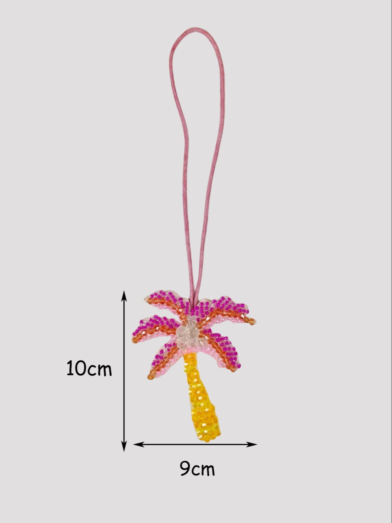 Handmade Shell Pattern Beaded Bag Charm, Sparkly Bag Charm, Bag Pendant, Casual Style Keychain Decoration, All Season Accessory for Bags & Keys