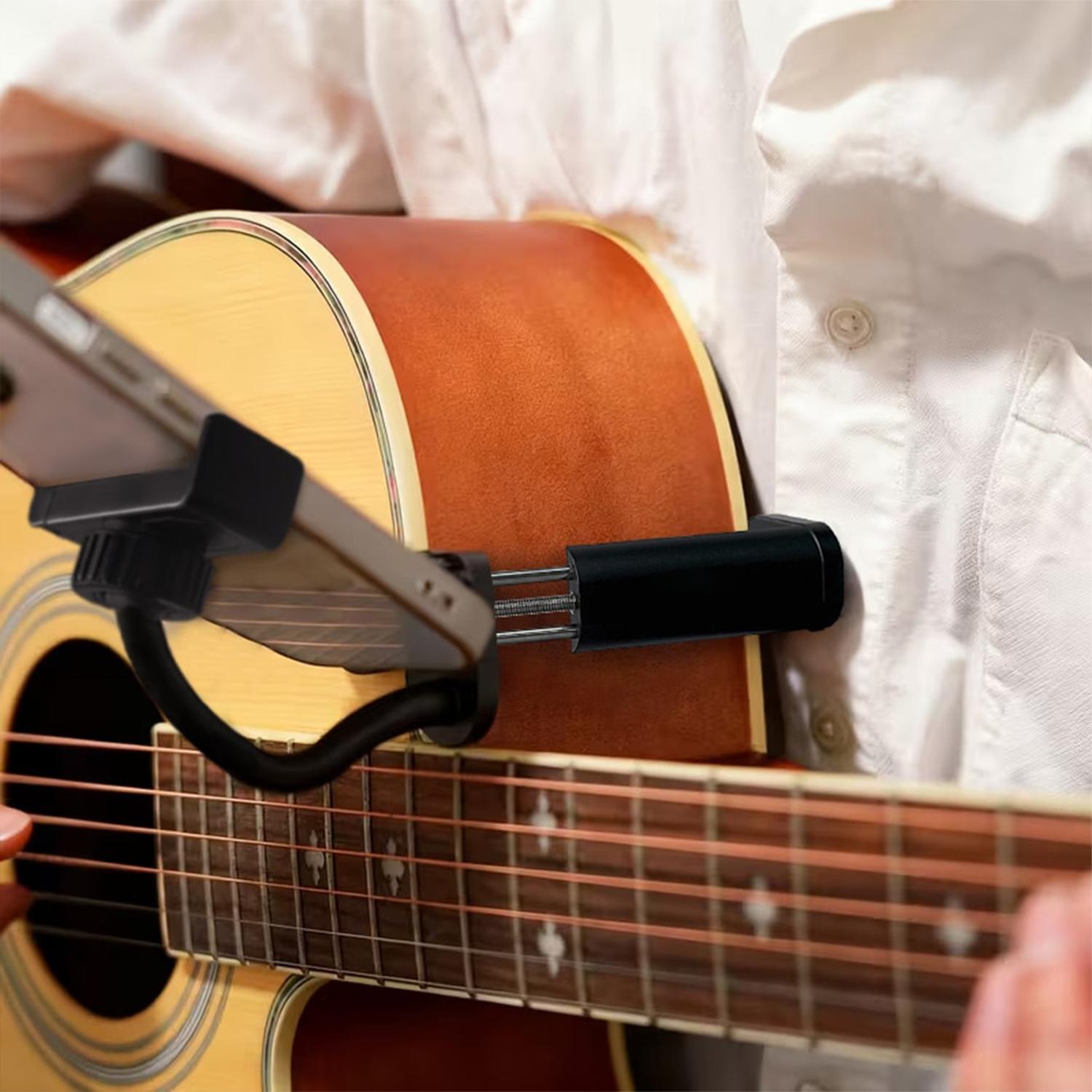 Magnetic Guitar Headphone Stand, 360° Rotation, Strong Magnet, Suitable for Acoustic Electric Guitar Ukulele, Live Streaming Video Mount