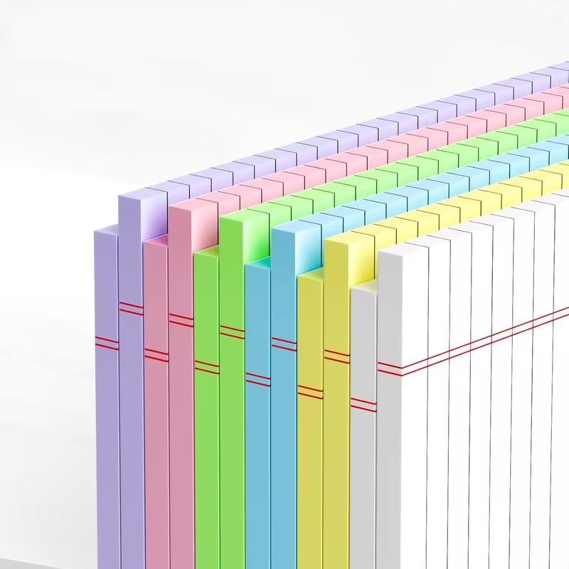 3-Pack Colorful Tear-Off Notebooks, 12.7x20.32cm, Large Grid, Writing Pad, Legal Notebook, 30 Pages Each, School & Office Supplies