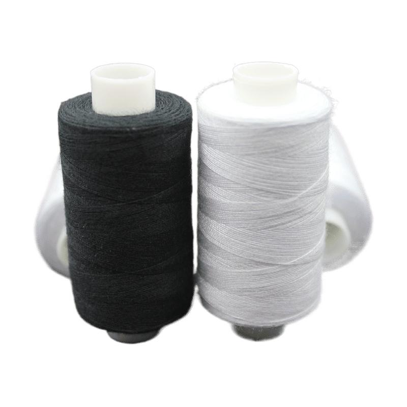 500 Yards Premium Black & White Sewing Thread for Crafting