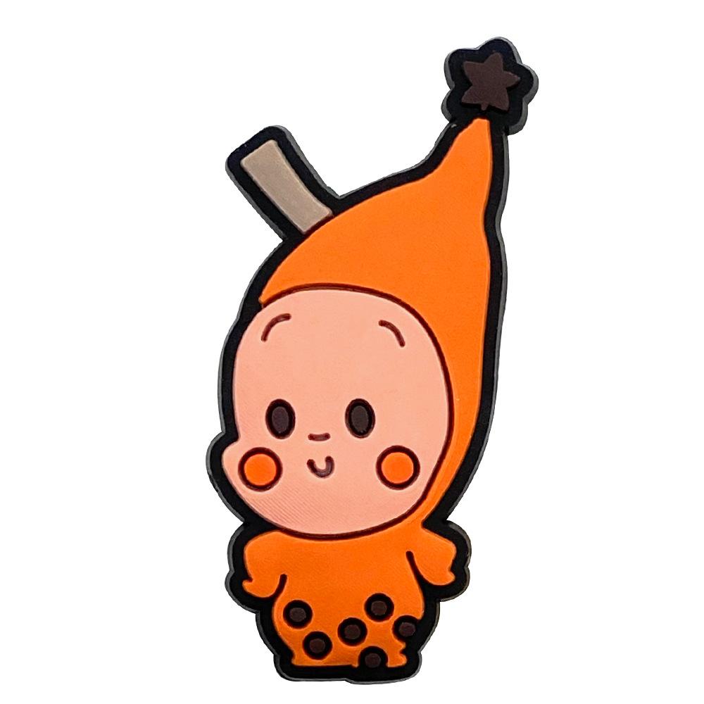 10pcs Cartoon Yellow Star Character PVC Shoe Accessories, DIY Waterproof Detachable Sandal Strap, Kids Christmas Gift, Party Style