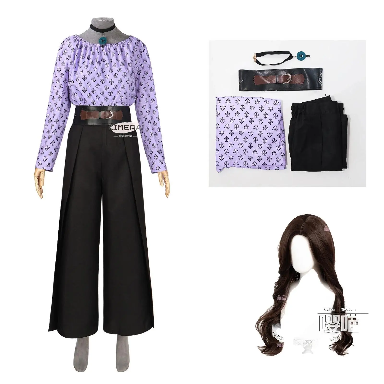Halloween Game Witcherr Cosplay Yennefer Costumes Yenna Janka Jenny Tv Live Costume Women Pants Uniforms Suit Outfit Wig