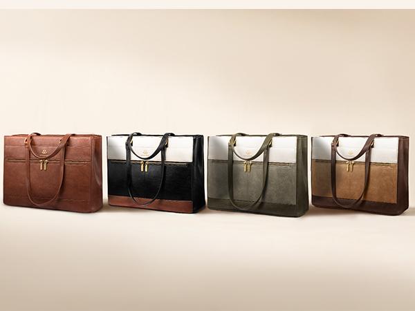 【NEW IN】LOVEVOOK Laptop Bag for Women,15.6 Inch Vintage Work Tote Bags for Women,Leather Teacher Bag,Large Handbag Computer Briefcase