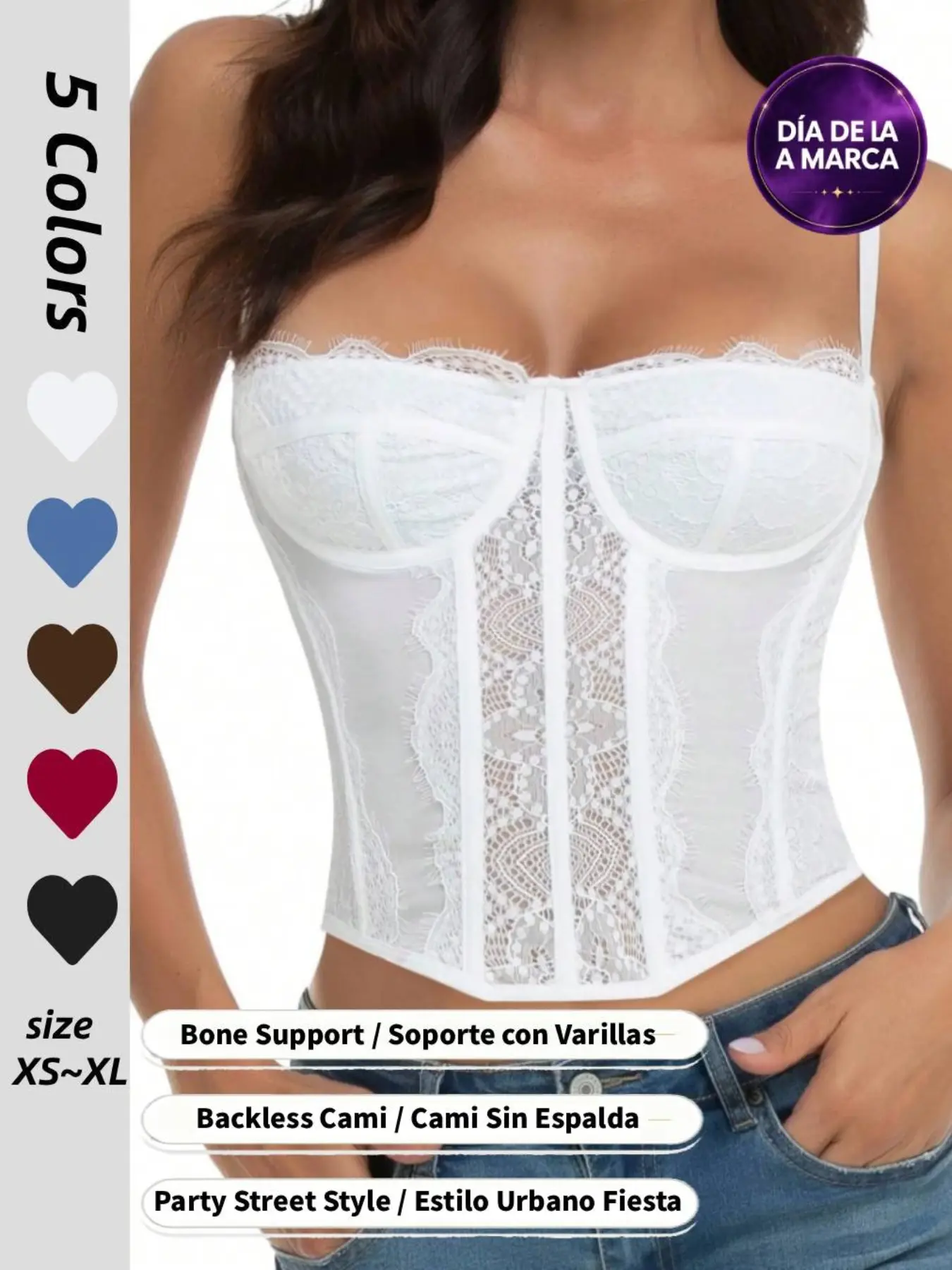 Sexy Low Back Crop Top, Corset Top for Women, Bone Structure Flocked Mesh Backless Cami Top, Outerwear Shapewear Top for Party Club Streetwear