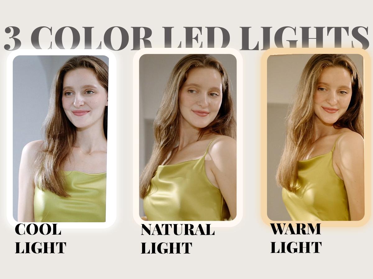 Standing Rotable Mirror Cabinet, full-length mirror, adjustable lighting make up mirror, armoire, space-saving, large storage space, perfect gift idea White Decor