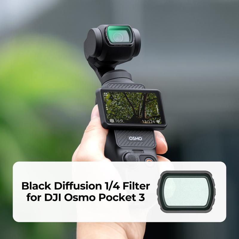 [K&F CONCEPT]Magnetic Black Diffusion 1/4 Filter for DJI Osmo Pocket 3, Creative Mist Cinematic Effect Filters for Osmo Pocket 3 Creator Combo